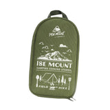 Maxbell Camping Utensils Storage Bag Elastic Straps for Cutlery Set Travel with Pattern Green