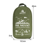 Maxbell Camping Utensils Storage Bag Elastic Straps for Cutlery Set Travel with Pattern Green