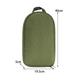Maxbell Camping Utensils Storage Bag Elastic Straps for Cutlery Set Travel No Pattern Green