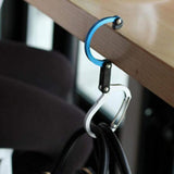 Maxbell Carabiner Clip and Hook Multifunctional Bag, Purse, Backpack Hanger Buckle Blue