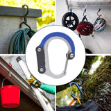 Maxbell Carabiner Clip and Hook Multifunctional Bag, Purse, Backpack Hanger Buckle Blue