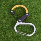 Maxbell Carabiner Clip and Hook Multifunctional Bag, Purse, Backpack Hanger Buckle Aureate