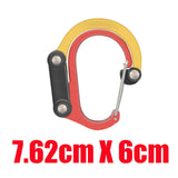 Maxbell Carabiner Clip and Hook Keyring Carabiner for Fishing Traveling Outdoor red and yellow