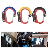 Maxbell Carabiner Clip and Hook Keyring Carabiner for Fishing Traveling Outdoor red and yellow
