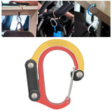 Maxbell Carabiner Clip and Hook Keyring Carabiner for Fishing Traveling Outdoor red and yellow