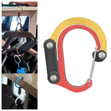 Maxbell Carabiner Clip and Hook Keyring Carabiner for Fishing Traveling Outdoor red and yellow