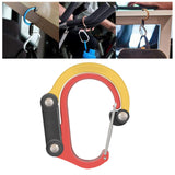 Maxbell Carabiner Clip and Hook Keyring Carabiner for Fishing Traveling Outdoor red and yellow