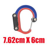 Maxbell Carabiner Clip and Hook Keyring Carabiner for Fishing Traveling Outdoor red and blue