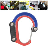 Maxbell Carabiner Clip and Hook Keyring Carabiner for Fishing Traveling Outdoor red and blue
