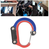 Maxbell Carabiner Clip and Hook Keyring Carabiner for Fishing Traveling Outdoor red and blue