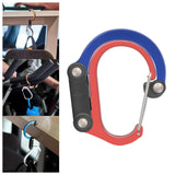 Maxbell Carabiner Clip and Hook Keyring Carabiner for Fishing Traveling Outdoor red and blue