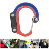 Maxbell Carabiner Clip and Hook Keyring Carabiner for Fishing Traveling Outdoor red and blue