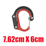 Maxbell Carabiner Clip and Hook Keyring Carabiner for Fishing Traveling Outdoor red and black