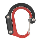 Maxbell Carabiner Clip and Hook Keyring Carabiner for Fishing Traveling Outdoor red and black
