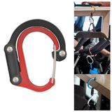 Maxbell Carabiner Clip and Hook Keyring Carabiner for Fishing Traveling Outdoor red and black