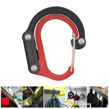 Maxbell Carabiner Clip and Hook Keyring Carabiner for Fishing Traveling Outdoor red and black