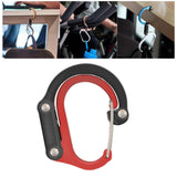 Maxbell Carabiner Clip and Hook Keyring Carabiner for Fishing Traveling Outdoor red and black