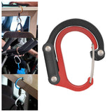 Maxbell Carabiner Clip and Hook Keyring Carabiner for Fishing Traveling Outdoor red and black