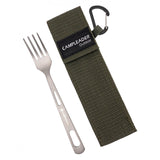Maxbell Titanium Camping Tableware Durable Ultralight for Backpacking Tableware Fork Green Bag
