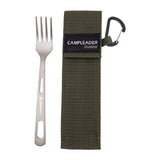 Maxbell Titanium Camping Tableware Durable Ultralight for Backpacking Tableware Fork Green Bag