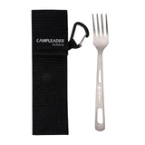 Maxbell Titanium Camping Tableware Durable Ultralight for Backpacking Tableware Fork Black Bag