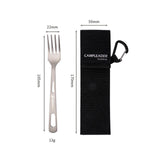 Maxbell Titanium Camping Tableware Durable Ultralight for Backpacking Tableware Fork Black Bag