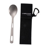 Maxbell Titanium Camping Tableware Durable Ultralight for Backpacking Tableware Spoon Black Bag