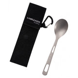 Maxbell Titanium Camping Tableware Durable Ultralight for Backpacking Tableware Spoon Black Bag