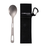 Maxbell Titanium Camping Tableware Durable Ultralight for Backpacking Tableware Spoon Black Bag