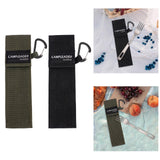 Maxbell Picnic Tableware Storage Bag Reusable with Carabiner Lightweight Portable Green