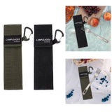 Maxbell Picnic Tableware Storage Bag Reusable with Carabiner Lightweight Portable Green