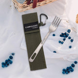 Maxbell Picnic Tableware Storage Bag Reusable with Carabiner Lightweight Portable Green