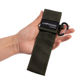 Maxbell Picnic Tableware Storage Bag Reusable with Carabiner Lightweight Portable Green