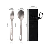 Maxbell Picnic Tableware Storage Bag Reusable with Carabiner Lightweight Portable Black