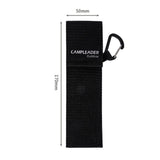 Maxbell Picnic Tableware Storage Bag Reusable with Carabiner Lightweight Portable Black
