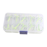 Maxbell 10Pcs Luminous Octopus Fishing Hooks Glow in Dark Saltwater Triple Fish Hook