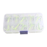 Maxbell 10Pcs Luminous Octopus Fishing Hooks Glow in Dark Saltwater Triple Fish Hook