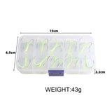 Maxbell 10Pcs Luminous Octopus Fishing Hooks Glow in Dark Saltwater Triple Fish Hook