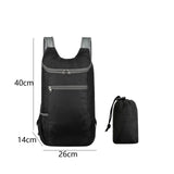Maxbell Outdoor Daypack Folding Shoulder Bag Rucksack for Walking Camping Trekking Black