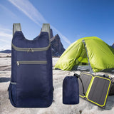 Maxbell Outdoor Daypack Folding Shoulder Bag Rucksack for Walking Camping Trekking Dark Blue