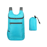 Maxbell Outdoor Daypack Folding Shoulder Bag Rucksack for Walking Camping Trekking Light Blue