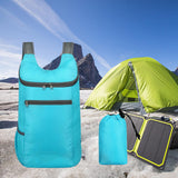 Maxbell Outdoor Daypack Folding Shoulder Bag Rucksack for Walking Camping Trekking Light Blue