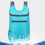 Maxbell Outdoor Daypack Folding Shoulder Bag Rucksack for Walking Camping Trekking Light Blue