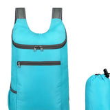 Maxbell Outdoor Daypack Folding Shoulder Bag Rucksack for Walking Camping Trekking Light Blue