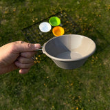 Maxbell Portable Camping Bowl Utensil Outdoor Dinnerware for Fishing Barbecue Hiking Gray
