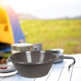 Maxbell Portable Camping Bowl Utensil Outdoor Dinnerware for Fishing Barbecue Hiking Gray