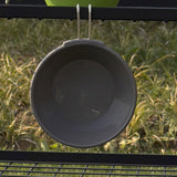 Maxbell Portable Camping Bowl Utensil Outdoor Dinnerware for Fishing Barbecue Hiking Gray