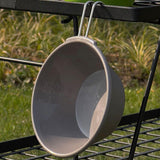 Maxbell Portable Camping Bowl Utensil Outdoor Dinnerware for Fishing Barbecue Hiking Gray