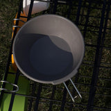Maxbell Portable Camping Bowl Utensil Outdoor Dinnerware for Fishing Barbecue Hiking Gray