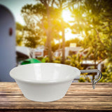 Maxbell Portable Camping Bowl Utensil Outdoor Dinnerware for Fishing Barbecue Hiking White